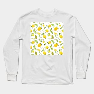 Watercolor Lemon & Leaves 2 Long Sleeve T-Shirt